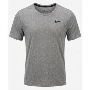 Nike Mens XL Gray Training Shirt Short Sleeve Breathable Athletic Tee Running